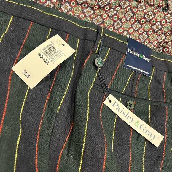 PAISLEY & GRAY 2 piece suit Ivy League Striped Wool Suit Slim fit NEW with tags - Picture 7 of 7